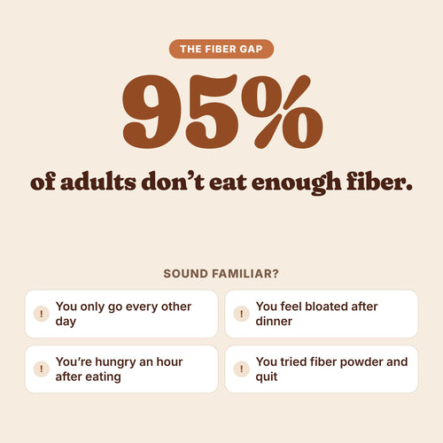 95% of adults don't eat enough fiber. Sound familiar?