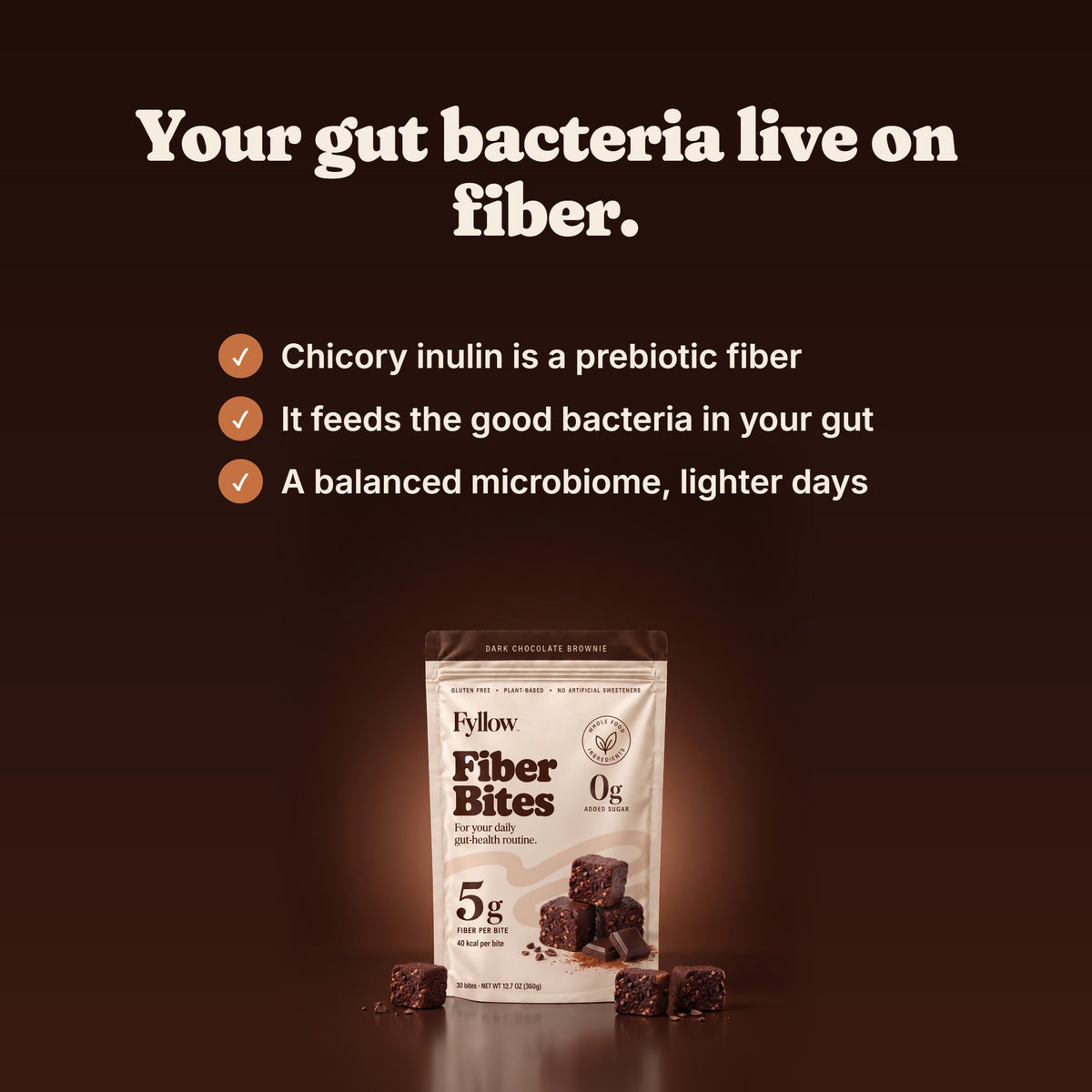 Your gut bacteria live on fiber: chicory inulin is a prebiotic fiber